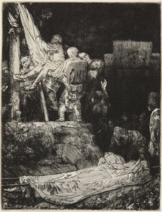 Nedtagningen från korset i fackelljus av Rembrandt van Rijn