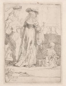 Det unga paret och döden av Rembrandt van Rijn