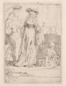 Det unga paret och döden av Rembrandt van Rijn