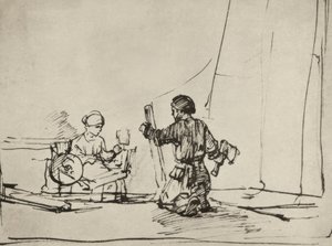 Den heliga familjen i verkstaden av Rembrandt van Rijn