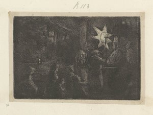 Epiphany: ett nattstycke Recueil de quatre-vingt-cinq estampes originales (serietitel) av Rembrandt van Rijn