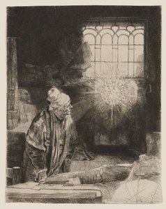 Faust (Forskaren i sitt arbetsrum) av Rembrandt van Rijn