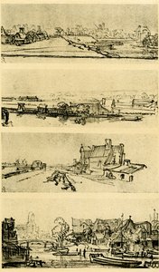 Fyra landskapsstudier av Rembrandt van Rijn