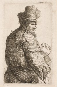 Gammal man sedd bakifrån av Rembrandt van Rijn