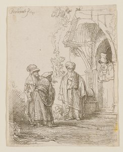 Jakob och Laban av Rembrandt van Rijn