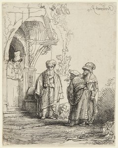 Jakob och Laban av Rembrandt van Rijn