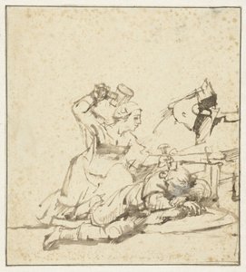 Jaël dödar Sisera av Rembrandt van Rijn