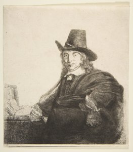 Jan Asselijn, målarkrabba, ca 1646. av Rembrandt van Rijn