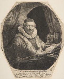 Jan Uytenbogaert. av Rembrandt van Rijn