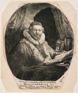 Jan Uytenbogaert, predikant inom remonstrantkyrkan av Rembrandt van Rijn