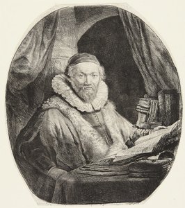 Jan Uytenbogaert, predikant inom remonstrantkyrkan av Rembrandt van Rijn