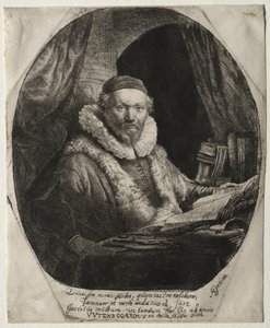 Jan Uytenbogaert, remonstranters predikant, 1635. av Rembrandt van Rijn