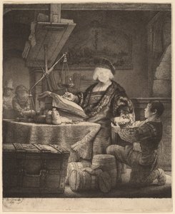Jan Uytenbogaert, "Guldvägaren" av Rembrandt van Rijn