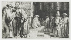 Judar i synagogan av Rembrandt van Rijn