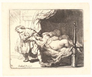 Josef och Potifars hustru av Rembrandt van Rijn