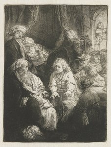 Joseph berättar om sina drömmar av Rembrandt van Rijn