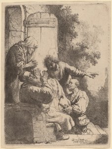 Josefs kappa som kom till Jakob av Rembrandt van Rijn
