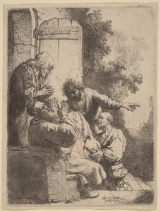 Josefs mantel fördes till Jakob av Rembrandt van Rijn