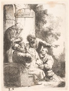 Josefs mantel fördes till Jakob av Rembrandt van Rijn