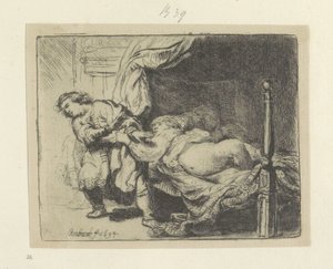 Jozef en de kvinna van Potifar Samling av åttiofem originaltryck (serietitel) av Rembrandt van Rijn