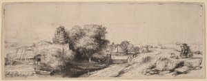 Landskap med en mjölkbud av Rembrandt van Rijn