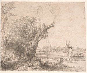 Landskap. "Återvalet" av Rembrandt van Rijn