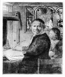 Lieven Willemsz van Coppenol, ca 1658 (etsning) av Rembrandt van Rijn