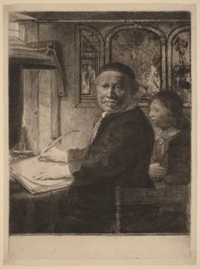 Lieven Willemsz van Coppenol: den mindre tallriken av Rembrandt van Rijn