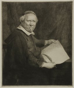 Lieven Willemsz. von Coppenol, Skrivmästare: The Larger Plate av Rembrandt van Rijn