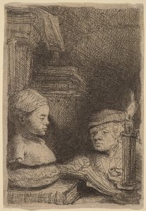 Man som tecknar efter en avgjutning av Rembrandt van Rijn