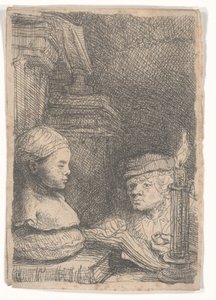 Man ritar från en gjuten av Rembrandt van Rijn