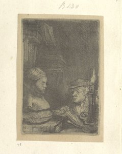 Man, ritar från en gipsmodell Recueil de quatre-vingt-cinq estampes originales (serietitel) av Rembrandt van Rijn