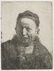Man som bär en keps: byst (konstnärens far?) av Rembrandt van Rijn