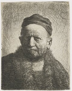 Man som bär en keps: byst (konstnärens far?) av Rembrandt van Rijn