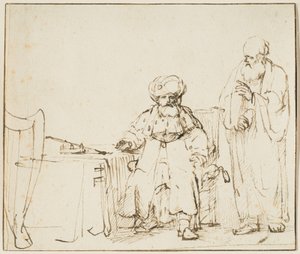 Natan tillrättavisar David av Rembrandt van Rijn