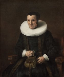 Gammal dam med en bok, 1647 av Rembrandt van Rijn