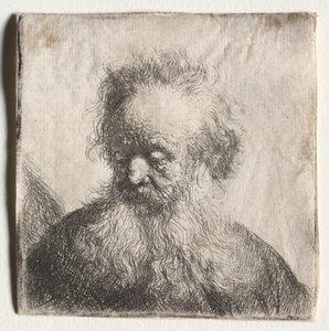 Gammal man med ett flödande skägg: Byst, 1631. av Rembrandt van Rijn