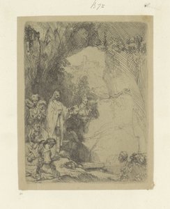 Opwekking van Lazarus: liten platta Samling av åttiofem originaltryck (serietitel) av Rembrandt van Rijn