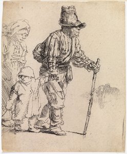 En bondefamilj på vandring av Rembrandt van Rijn