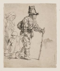 En bondefamilj på vandring av Rembrandt van Rijn