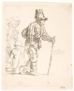 En bondefamilj på vandring av Rembrandt van Rijn