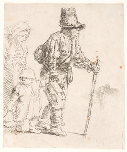 En bondefamilj på vandring av Rembrandt van Rijn