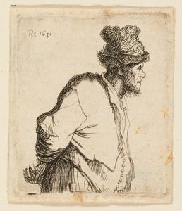 Bonde med händerna bakom ryggen av Rembrandt van Rijn