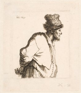 Bonde med händerna bakom ryggen av Rembrandt van Rijn