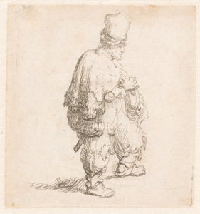 Polander stående med armarna i kors av Rembrandt van Rijn