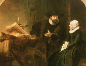 Porträtt av Cornelius Anslo och hans hustru, 1641