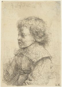 Porträtt av en pojke av Rembrandt van Rijn