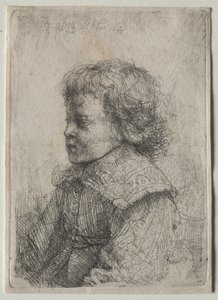 Porträtt av en pojke i profil, 1641. av Rembrandt van Rijn