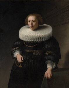 Porträtt av en kvinna, troligen medlem av familjen Van Beresteyn, 1632. av Rembrandt van Rijn