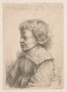 Porträtt av en pojke, i profil av Rembrandt van Rijn
